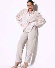 White embroidered shirt