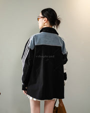 Black Denim+cotton shirt