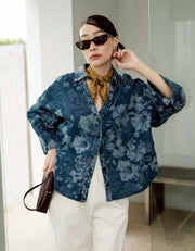 Denim Flower shirt