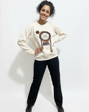 Cream Puppy Hat Sweatshirt