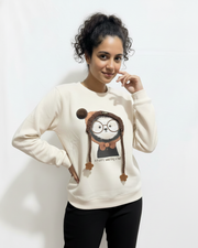 Cream Puppy Hat Sweatshirt