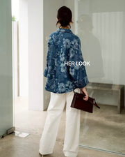 Denim Flower shirt