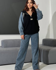 Go Black Denim coord set