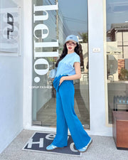 Blue knitted Coords set