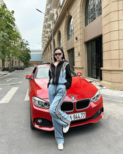 Black Denim coord set