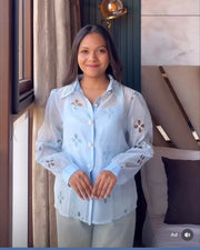 Blue Shirt with inner