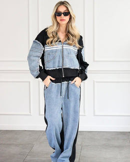 Black hooded coord set