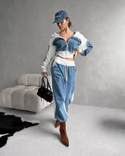 White hooded coord set