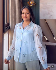 Blue Shirt with inner