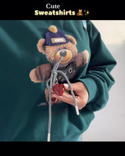 Forest Green Teddy Bear Sweatshirt