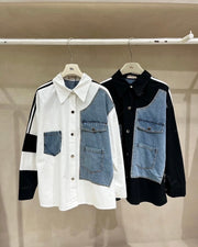 White Denim+cotton shirt