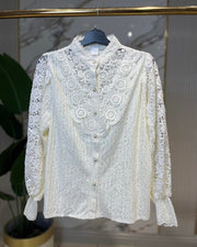Women's Cream Lace Blouse
