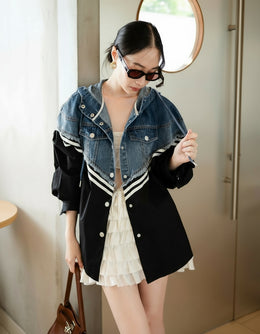 Hybrid Denim Bomber Jacket/Shirt