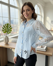 Blue Shirt with inner