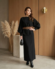 Coord set - Top & Maxi Skirt Set with Belt