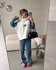 GO white Denim Coord set