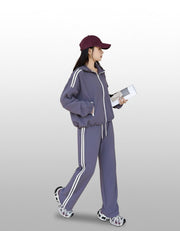 Striped Lavender Tracksuit Set