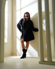 Women’s Oversized Black Shirt Dress