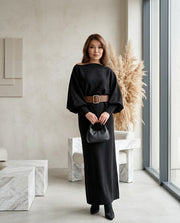 Coord set - Top & Maxi Skirt Set with Belt