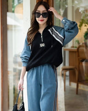 Go Black Denim coord set