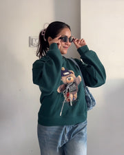 Forest Green Teddy Bear Sweatshirt