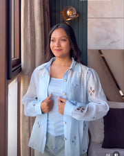 Blue Shirt with inner