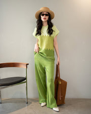 Muted green Knitted Coords set