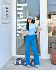 Blue knitted Coords set