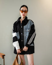 Black Denim+cotton shirt