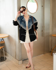 Hybrid Denim Bomber Jacket/Shirt