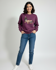 Maroon Dachshund Sweatshirt
