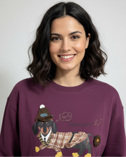 Maroon Dachshund Sweatshirt