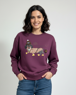 Maroon Dachshund Sweatshirt