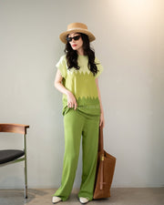 Muted green Knitted Coords set