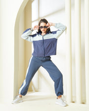 Two-Tone Navy and Gray Coord Set