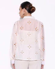 White embroidered shirt
