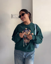 Forest Green Teddy Bear Sweatshirt
