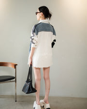 White Denim+cotton shirt