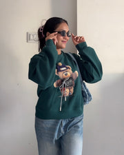 Forest Green Teddy Bear Sweatshirt