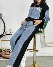 Black hooded coord set