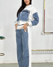 White hooded coord set