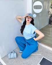 Blue knitted Coords set