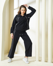Black Zip-Up Coord Set