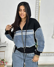 Black hooded coord set