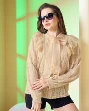 Pearl Embellished Lace blouse