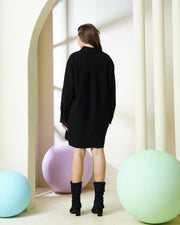 Women’s Oversized Black Shirt Dress