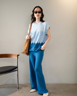 Blue knitted Coords set