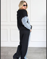 Black hooded coord set