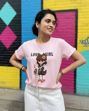 LOVE GIRL pink T-Shirt