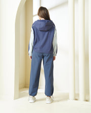 Two-Tone Navy and Gray Coord Set